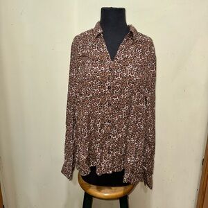 Woman’s Betabrand long sleeve shirt top collar button down blouse Ruth Bader